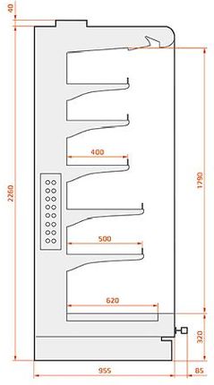 Es System K Regał Chłodniczy 1875X955X2260Mm Octans 05 Pod Agr. Zewnętrzny Rco Octans 05 1,875 - zdjęcie 2