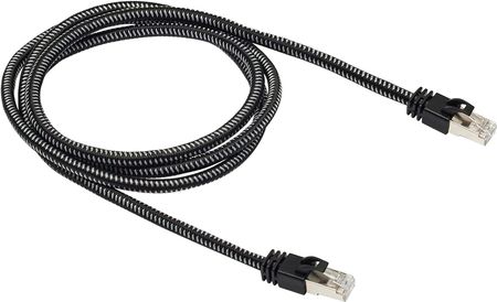 Kabel Ethernet Internetowy LAN RJ45 - RJ45 Cat-7 4,57m STP Oplot Czarny
