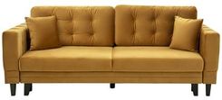 Zdjęcie Sofa rozkładana musztardowa LUIS - Jędrzejów