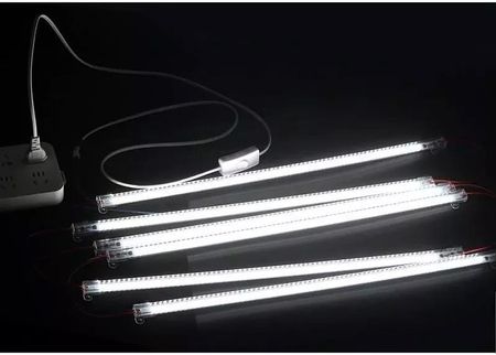 10x Świetlówka taśma listwa w osłonie LED230V/10W 0.5m biała zimna