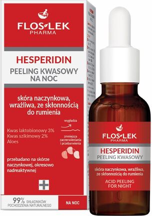 FLOS-LEK HESPERIDIN Peeling kwasowy na noc, 30 ml