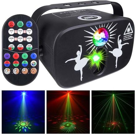 Efekt LED oświetlenie disco laser kula - Light4Me Party Light 3