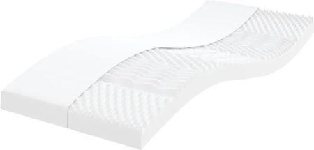 Vidaxl Materac piankowy, biały, 80x200 cm, 7-strefowy, twardość 20 ILD
