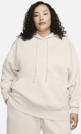 Damska bluza z kapturem o kroju oversize Nike Sportswear Phoenix Fleece (duże rozmiary) - Brązowy