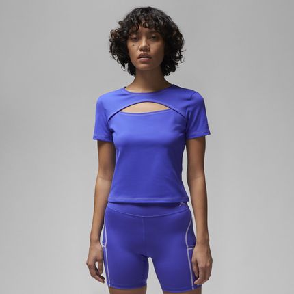 Damska koszulka z otworem w kształcie łezki Jordan Sport - Niebieski