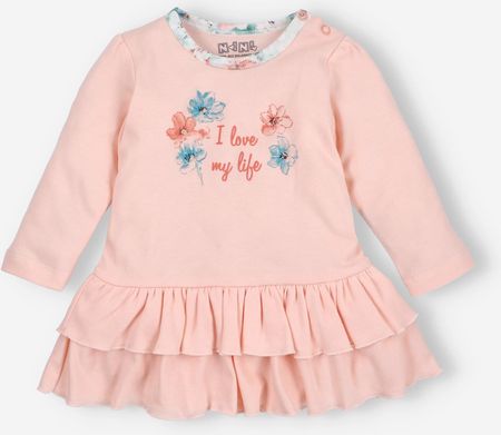 Sukienka niemowlęca FLOWERS z bawełny organicznej