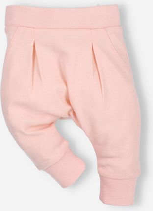 Spodnie niemowlęce FLOWERS z bawełny organicznej dla dziewczynki