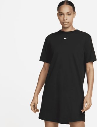 Damska sukienka typu T-shirt o kroju oversize Nike Sportswear Chill Knit - Czerń