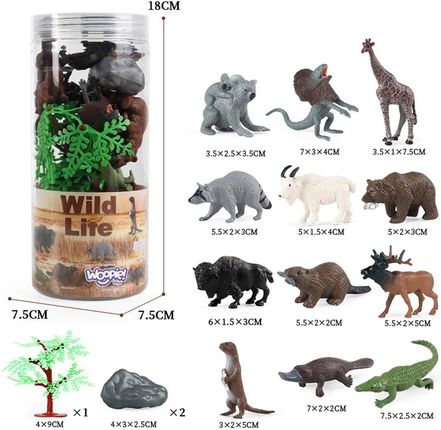 Woopie Zestaw Figurki Dzikie Zwierzęta 15szt. - zdjęcie 2