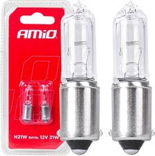 Zdjęcie Amio Żarówki Halogenowe H21W 12V 21W Bay9S White 2Szt Blister 03357 - Trzebinia