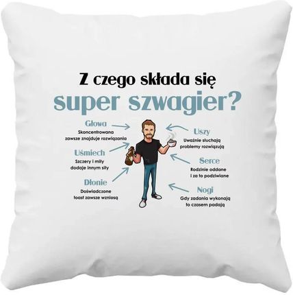 Z czego składa się super szwagier? - poduszka na prezent