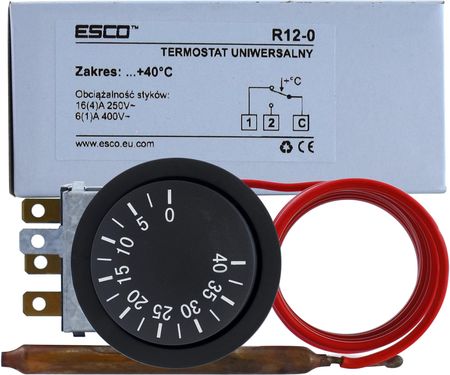 Esco Termostat Regulator Temperatury Z Sondą 0..40C R120