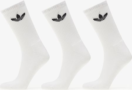 adidas Trefoil  Cushion Crew Socks 3-Pack White