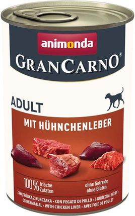 Animonda Gran Carno Adult With Chicken Liver Z Wątróbką Kurczaka Dla Dorosłych Psów 400G