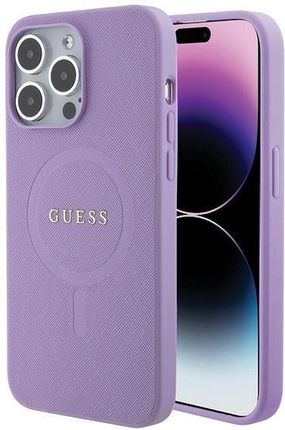 Guess Guhmp15Lpsahmcu Iphone 15 Pro 6 1" Fioletowy Purple Hardcase Saffiano Magsafe
