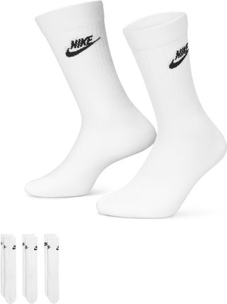 Klasyczne skarpety Nike Sportswear Everyday Essential (3 pary) - Biel