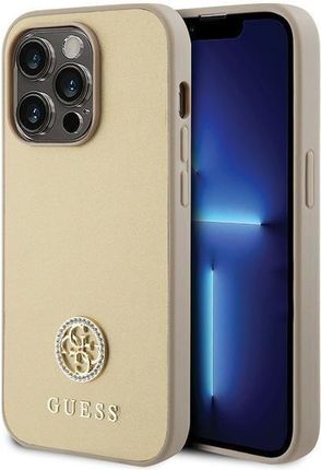 Guess Guhcp15Xps4Dgpd Iphone 15 Pro Max 6 7" Złoty Gold Hardcase Strass Metal Logo