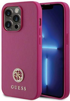 Guess Guhcp15Xps4Dgpp Iphone 15 Pro Max 6 7" Różowy Pink Hardcase Strass Metal Logo
