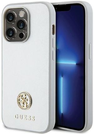 Guess Guhcp15Xps4Dgps Iphone 15 Pro Max 6 7" Srebrny Silver Hardcase Strass Metal Logo