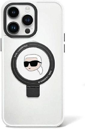 Karl Lagerfeld Klhmp15Shmrskhh Iphone 15 6 1" Biały White Hardcase Ring Stand Head Magsafe
