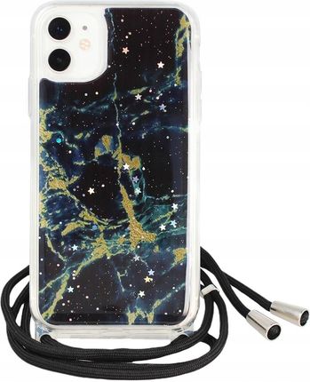 Nemo Etui Iphone 12 Mini Rope Sznurek Glitter Case Czarne