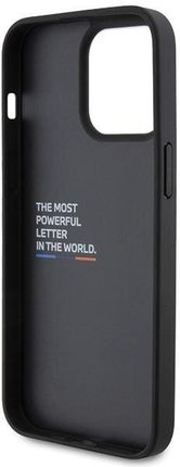 Bmw Etui Leather Stamp Tricolor Do Iphone 15 Pro Max Czarne - zdjęcie 3
