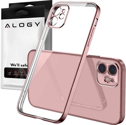 Alogy Etui Tpu Luxury Case Z Osłonką Na Aparat Do Apple Iphone 12 Różowo Przezroczyste