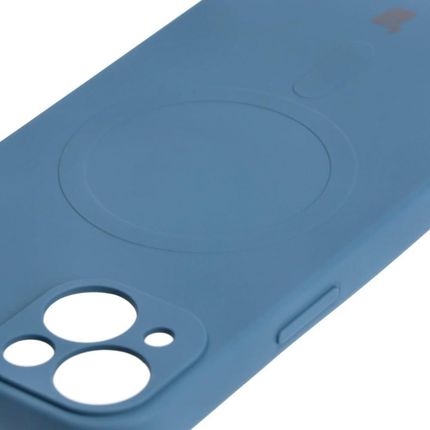 Bizon Etui Case Silicone Magsafe Do Apple Iphone 13 Granatowe - zdjęcie 2
