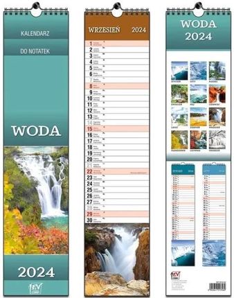 Kalendarz 2024 Paskowy 13 Planszowy Woda - Ev-Corp
