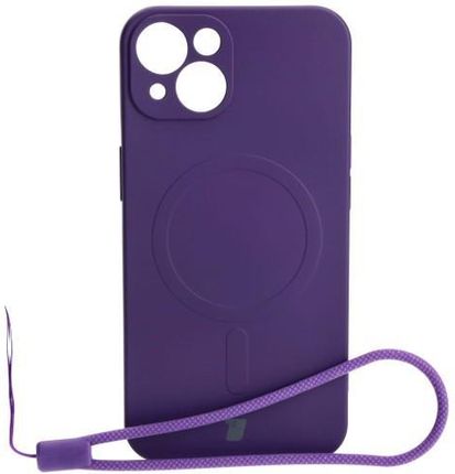 Bizon Etui Case Silicone Magsafe Do Apple Iphone 13 Śliwkowe