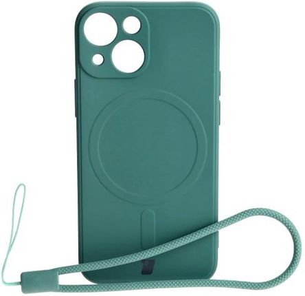 Bizon Etui Case Silicone Magsafe Sq Do Apple Iphone 13 Mini Ciemnozielone
