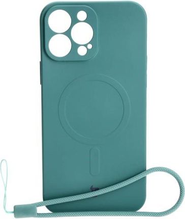 Bizon Etui Case Silicone Magsafe Do Apple Iphone 13 Pro Max Ciemnozielone
