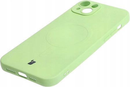 Bizon Etui Case Silicone Magsafe Do Apple Iphone 14 Plus Jasnozielone - zdjęcie 5