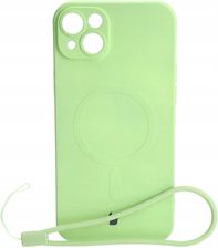 Bizon Etui Case Silicone Magsafe Do Apple Iphone 14 Plus Jasnozielone