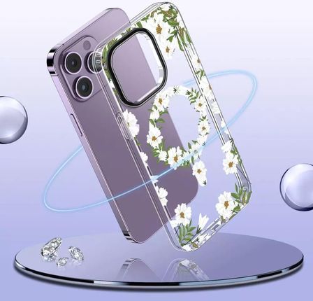 4Kom.Pl Etui Ochronne Magmood Do Magsafe Do Iphone 15 Pro Max Spring Daisy - zdjęcie 3