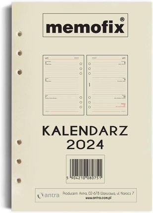 Wkład Kalendarzowy 2024 A5 Tdw