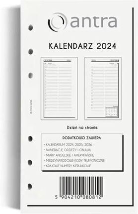 Wkład Kalendarzowy 2024 B6 St Dns - Antra