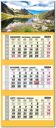 Kalendarz 2024 Trójdzielny Lux Gł. Wypukła Tatry - Ev-Corp