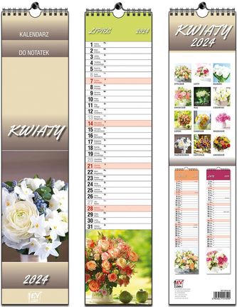 Kalendarz 2024 Paskowy Do Notatek Kwiaty
