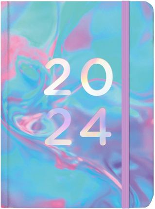 Kalendarz Codzienny 2024 B6 Kolorowy Marmur Albi