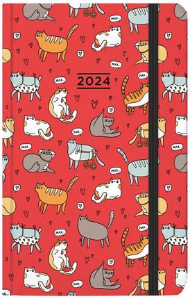 Kalendarz Kieszonkowy 2024 Śmieszne Koty Albi