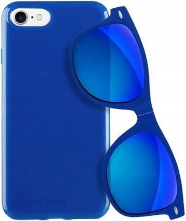 Puro Sunny Kit Etui Iphone 7/8 + Okulary Se 2020 / Se 2022 Niebieski/Blue I