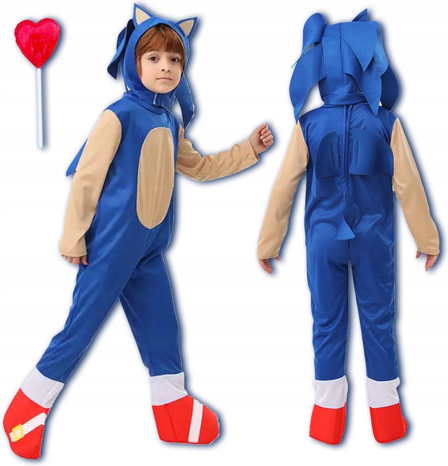 Sonic Strój Kostium Przebranie Dla Dzieci 140 146 Na Dzień Bajki Sonik ...