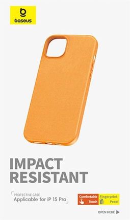 Baseus Etui Na Telefon Iphone15 Promax Fauxther Series (Pomarańczowy) - zdjęcie 2