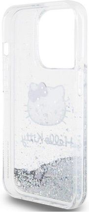Hello Kitty Liquid Glitter Charms Kitty Head Etui Iphone 13 Pro Max (Srebrny) - zdjęcie 4
