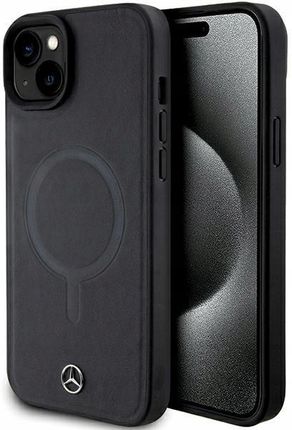 Mercedes Mehmp15S23Rcmk Iphone 15 6.1" Czarny/Black Hardcase Smooth Leather