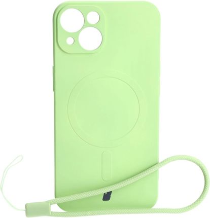 Bizon Etui Case Silicone Magsafe Do Apple Iphone 13 Jasnozielone