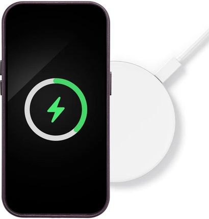 Leather Mag Cover Kompatybilne Z Magsafe Do Iphone 15 Pro Ciemny Fioletowy - zdjęcie 5