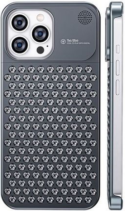 D Pro Aromatherapy 3D Metal Cnc Cooling Case Aluminium Etui Obudowa Chłodząca Iphone 14 Pro Max (Gray)