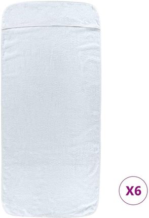 Vidaxl Ręczniki Plażowe 6 Szt. Białe 60X135 Cm Tkanin